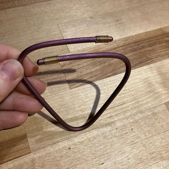 Retro bracelet, interesting triangle design, light purple color - Picture 3 of 3